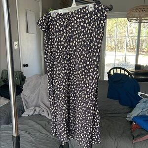 Floral Print Slip Skirt